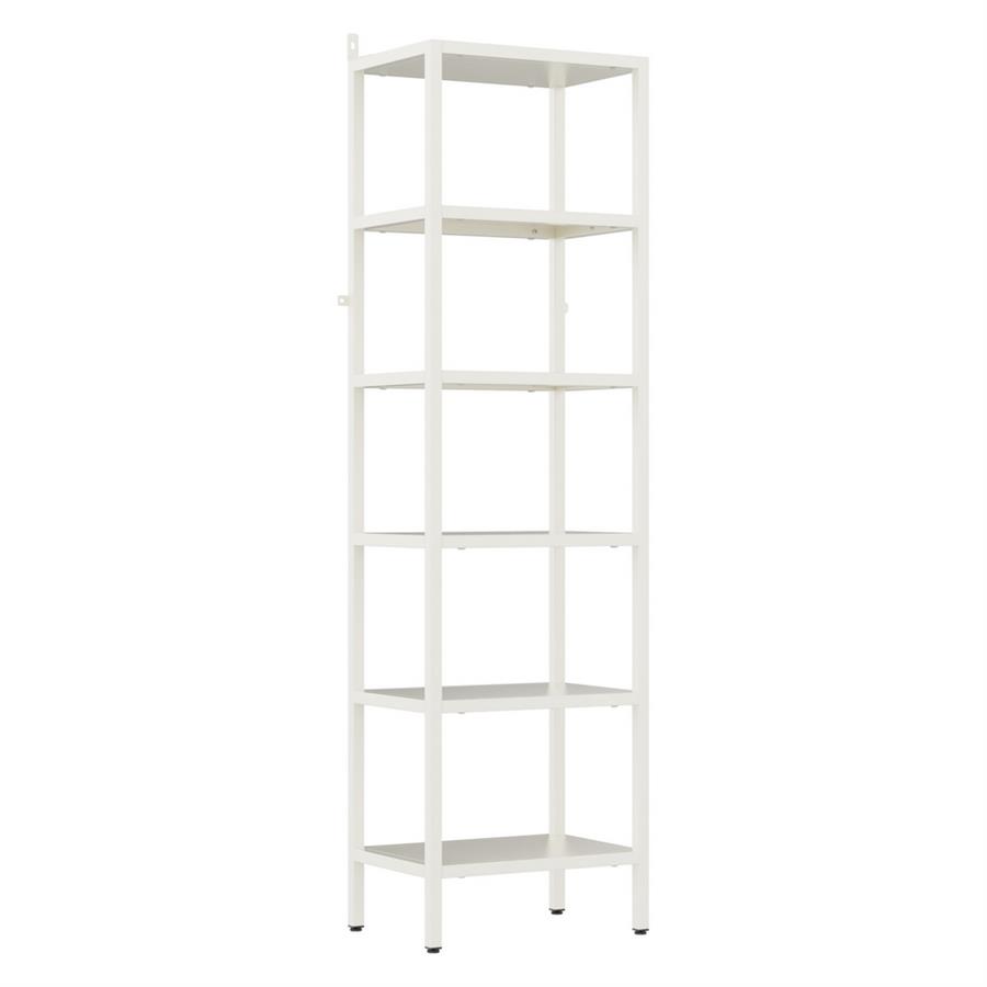 Libreria metallica 6 ripiani bianco latte in acciaio - Fly