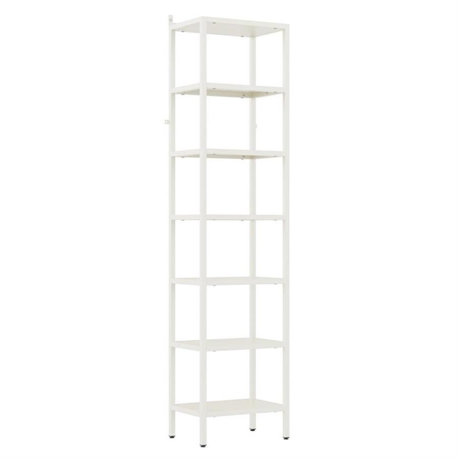 Libreria metallica 7 ripiani bianco latte in acciaio - Fly