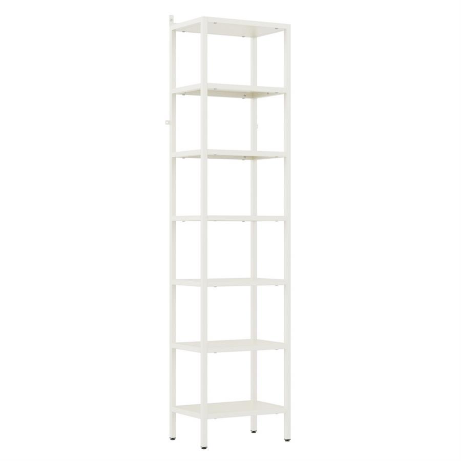 Libreria metallica 7 ripiani bianco latte in acciaio - Fly