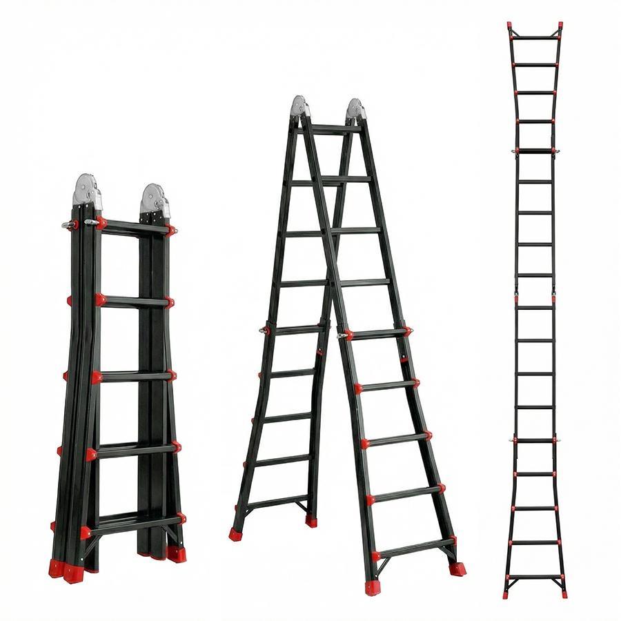 Scala nera multifunzione 3 in 1 pieghevole