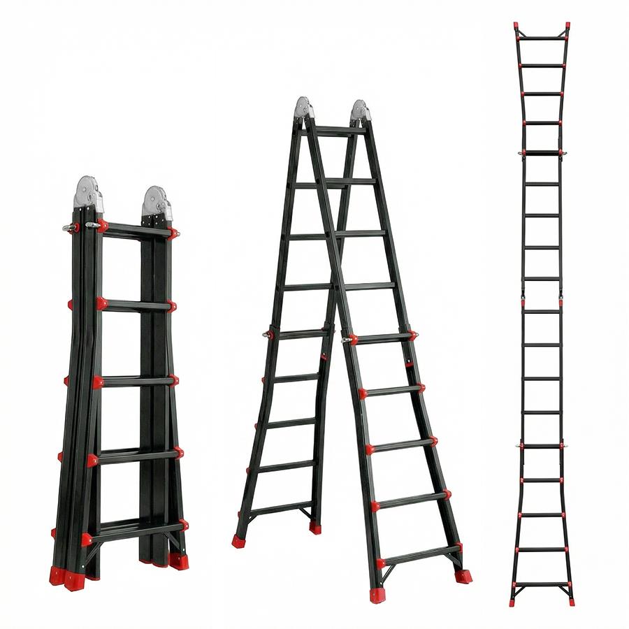 Scala nera multifunzione 3 in 1 pieghevole