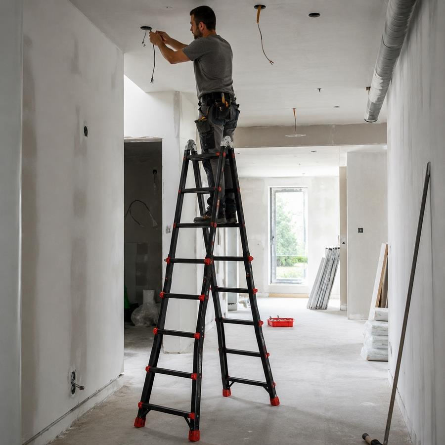 Scala nera multifunzione 3 in 1 pieghevole