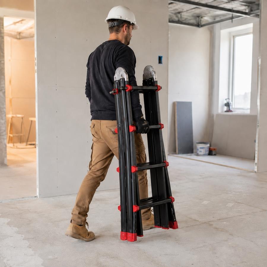 Scala nera multifunzione 3 in 1 pieghevole