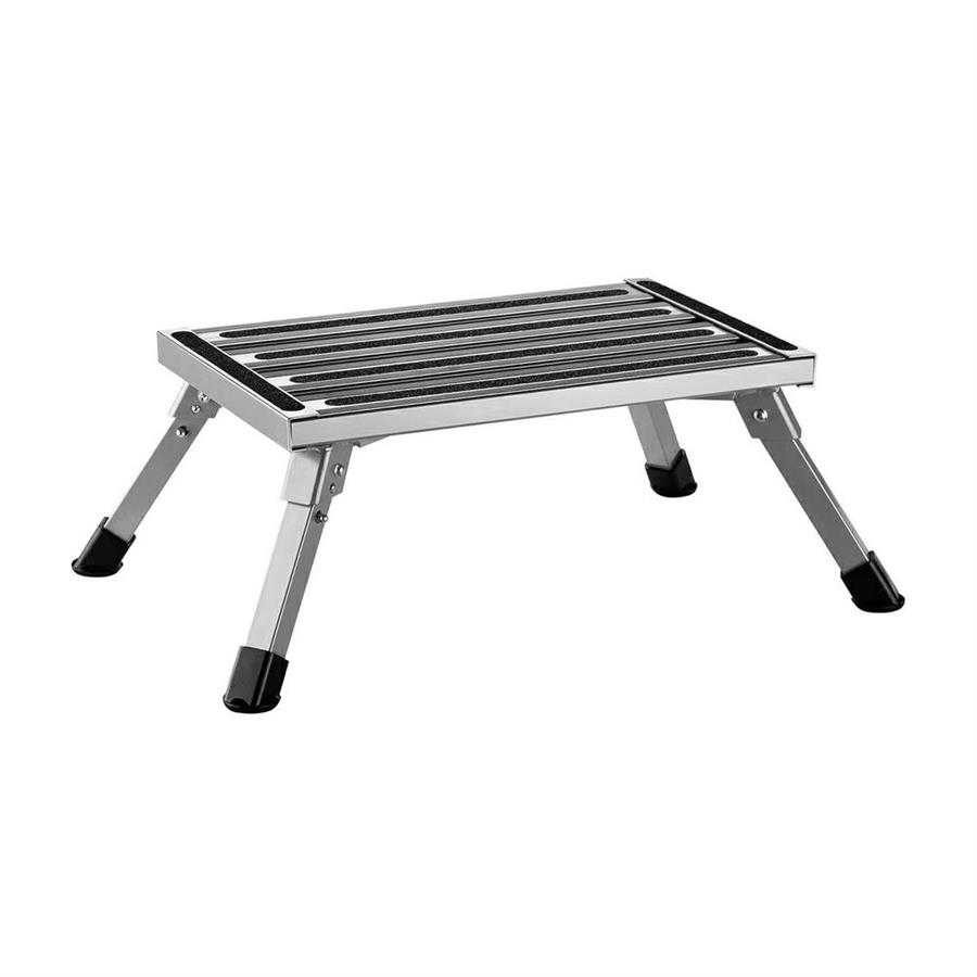 Scalino pieghevole antiscivolo in alluminio 48 cm portata 70 kg