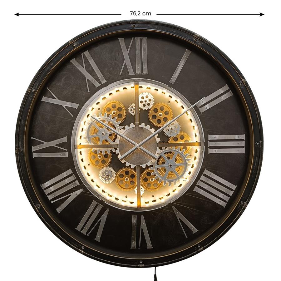 Orologio da parete Ø 76,2 cm stile industriale -Steam