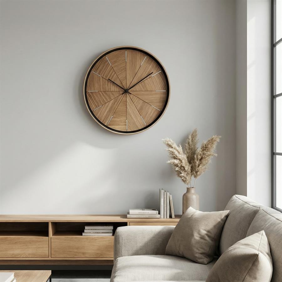 Orologio da parete Ø 30,48 cm effetto legno -  Nord