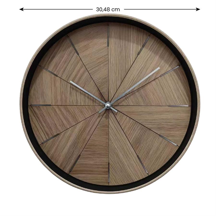 Orologio da parete Ø 30,48 cm effetto legno -  Nord