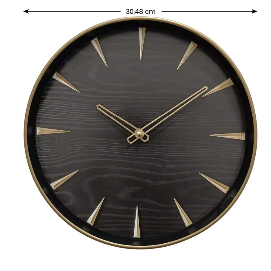 Orologio da parete Ø 30,48 cm effetto legno -Woody