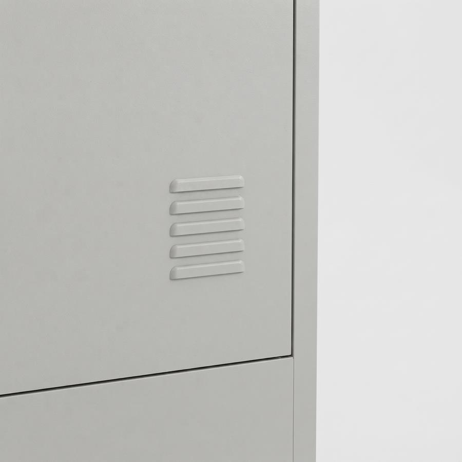 Armadietto spogliatoio metallico 3 ante grigio 90x45x190 cm - Yumi