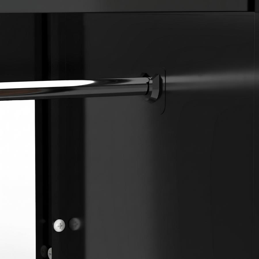 Armadietto in metallo 3 con ante noce e nero 90x45x190 cm - Yumi
