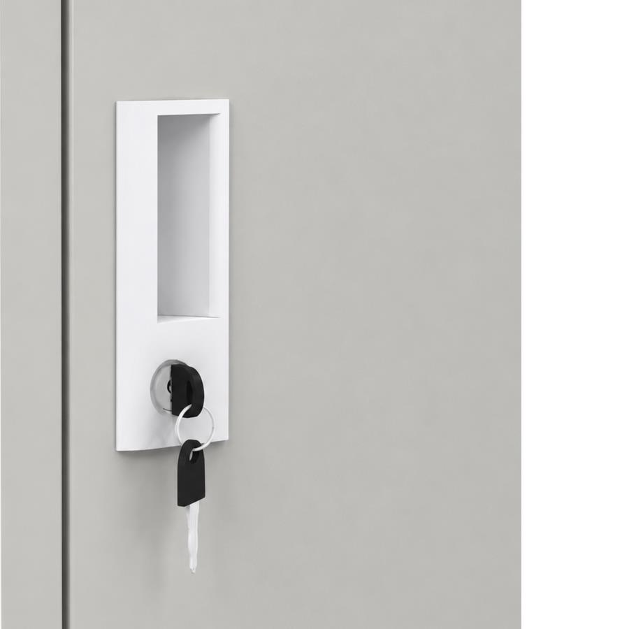 Armadietto spogliatoio metallico 6 ante grigio 90x45x190 cm - Yumi