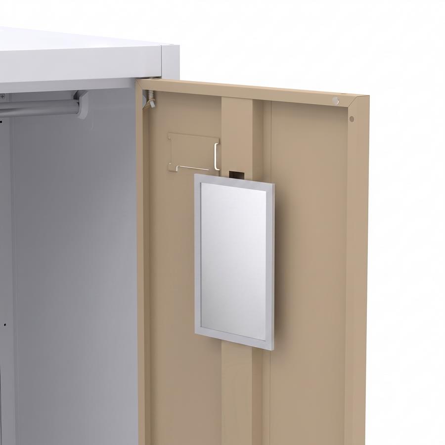 Armadietti in metallo con 6 scorparti rovere e bianco 90x45x190 cm - Yumi