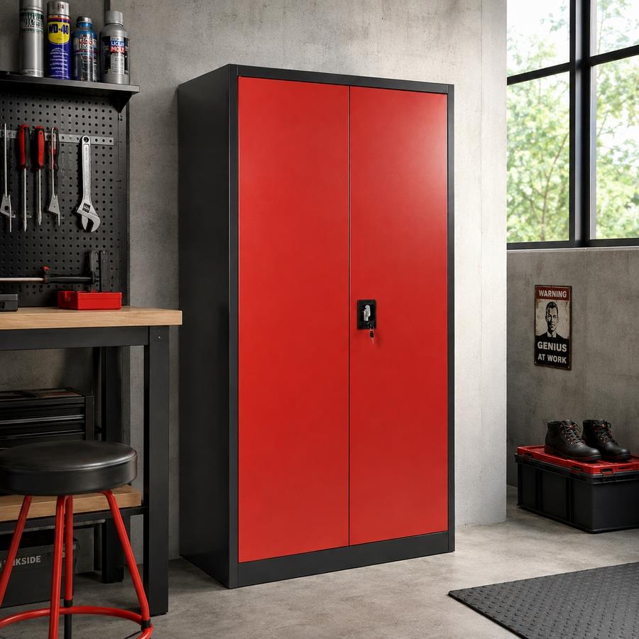 Armadio portautensili heavy duty in acciaio 92x50x185 cm
