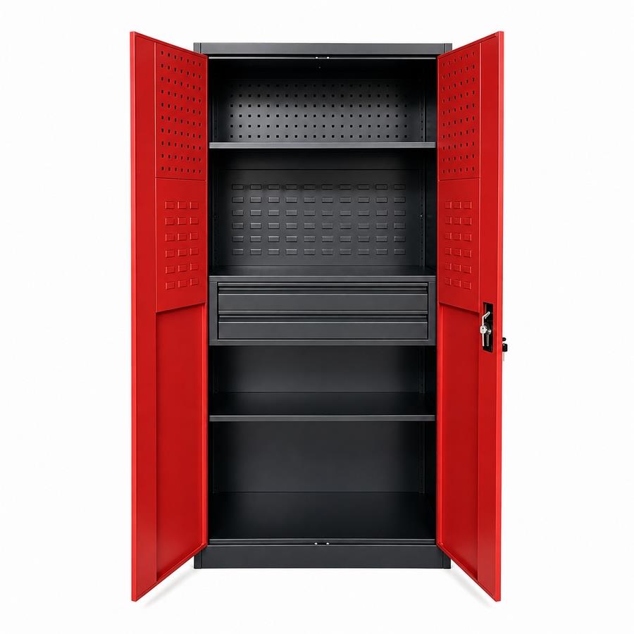 Armadio portautensili heavy duty in acciaio 92x50x185 cm