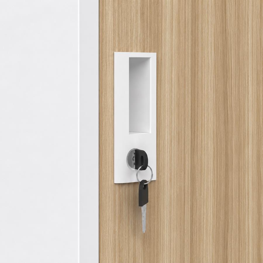 Armadietto sporco - pulito 1 anta rovere e bianco con divisorio 38x45x190 cm - Yumi