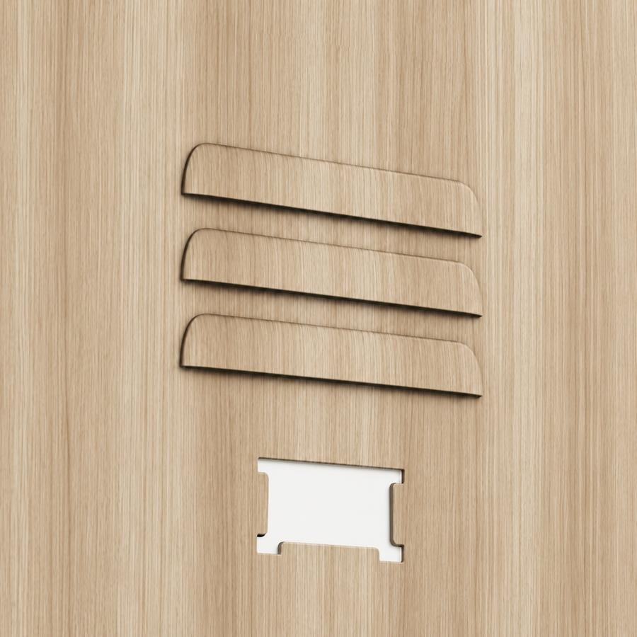 Armadietto sporco - pulito 1 anta rovere e bianco con divisorio 38x45x190 cm - Yumi