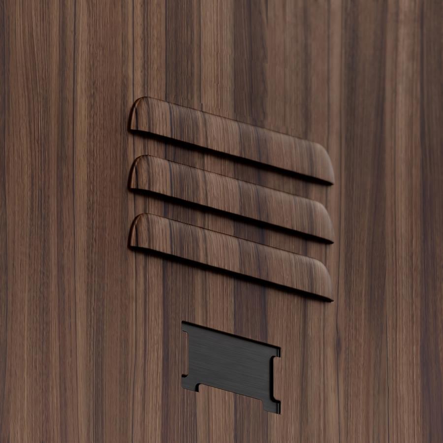 Armadietto sporco pulito in metallo 1 anta noce e nero con divisorio 38x45x190 cm