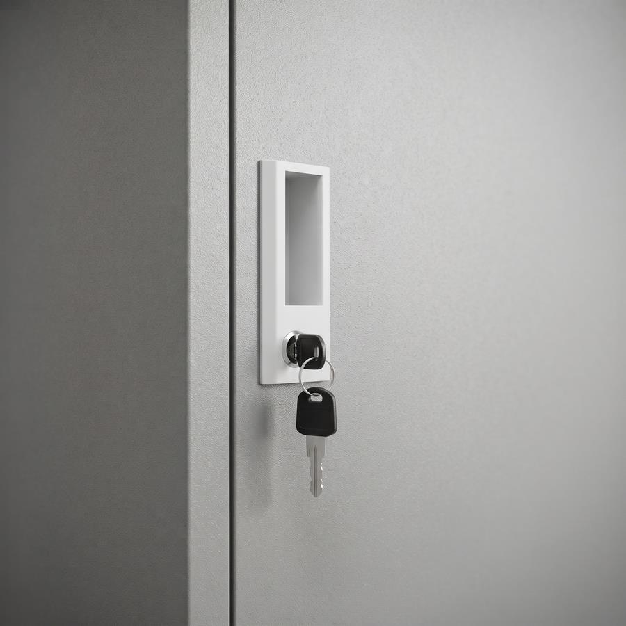 Armadietto spogliatoio 3 ante grigio con divisorio sporco pulito 114x45x190 cm - Yumi