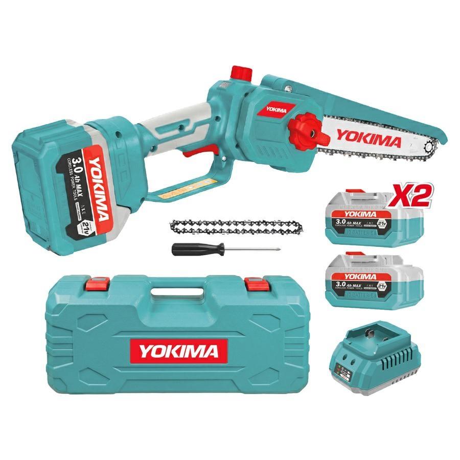 Sega da potatura a batteria 21V brushless con 2 batterie 3Ah