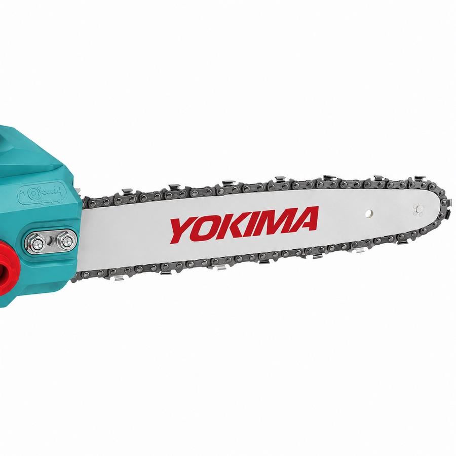 Motosega a batteria 42V brushless con 2 batterie 4Ah lama 406 mm