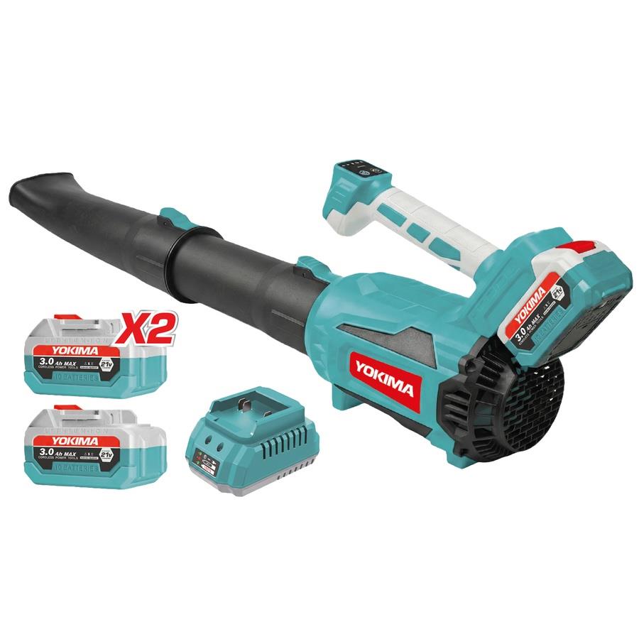 Soffiatore a batteria 21V brushless con 2 batterie 3Ah