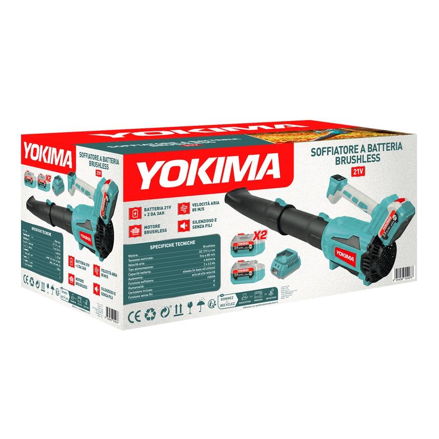 Soffiatore a batteria 21V brushless con 2 batterie 3Ah