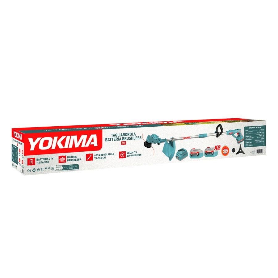 Tagliabordi a batteria 21V brushless regolabile con 2 batterie 3Ah