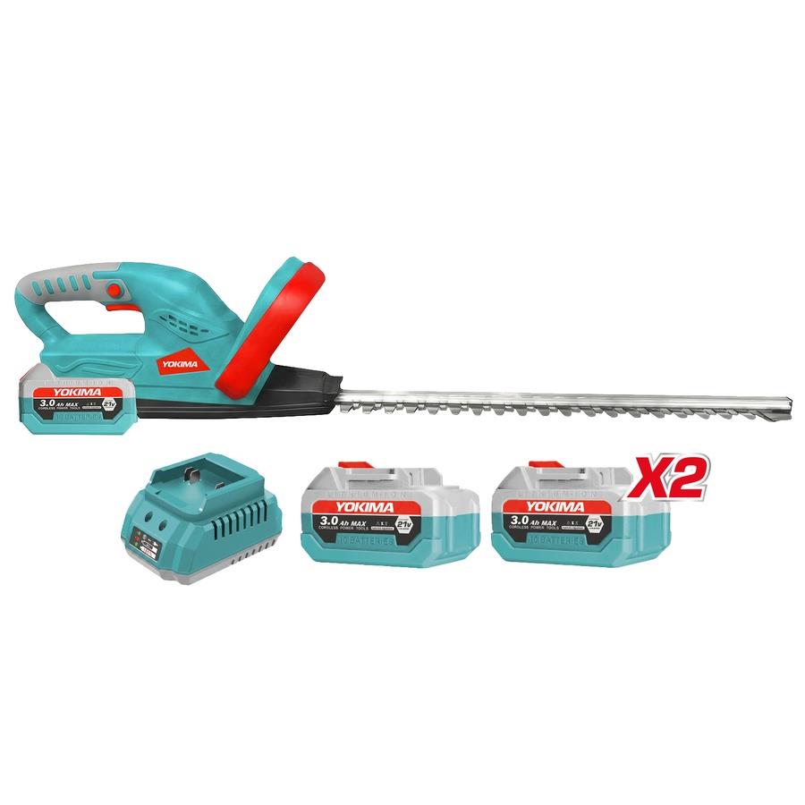 Tagliasiepi a batteria 21V lama 48 cm con 2 batterie 3Ah