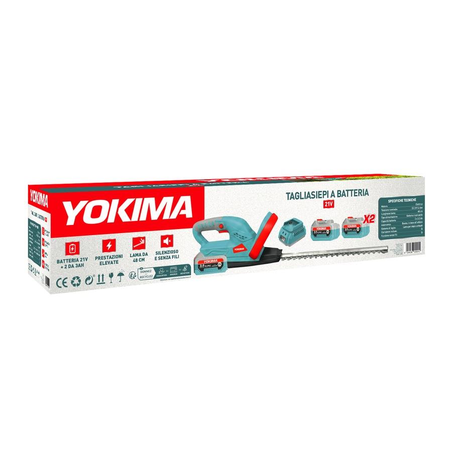Tagliasiepi a batteria 21V lama 48 cm con 2 batterie 3Ah