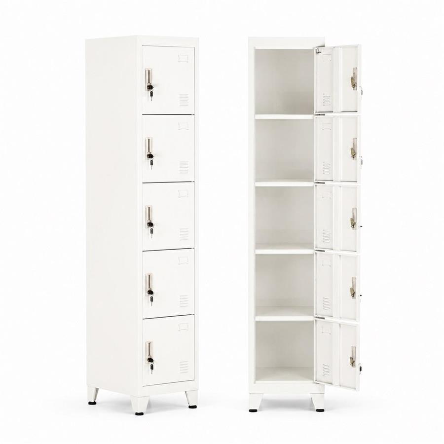 Armadio metallico bianco 38x45x190 cm - Yumi