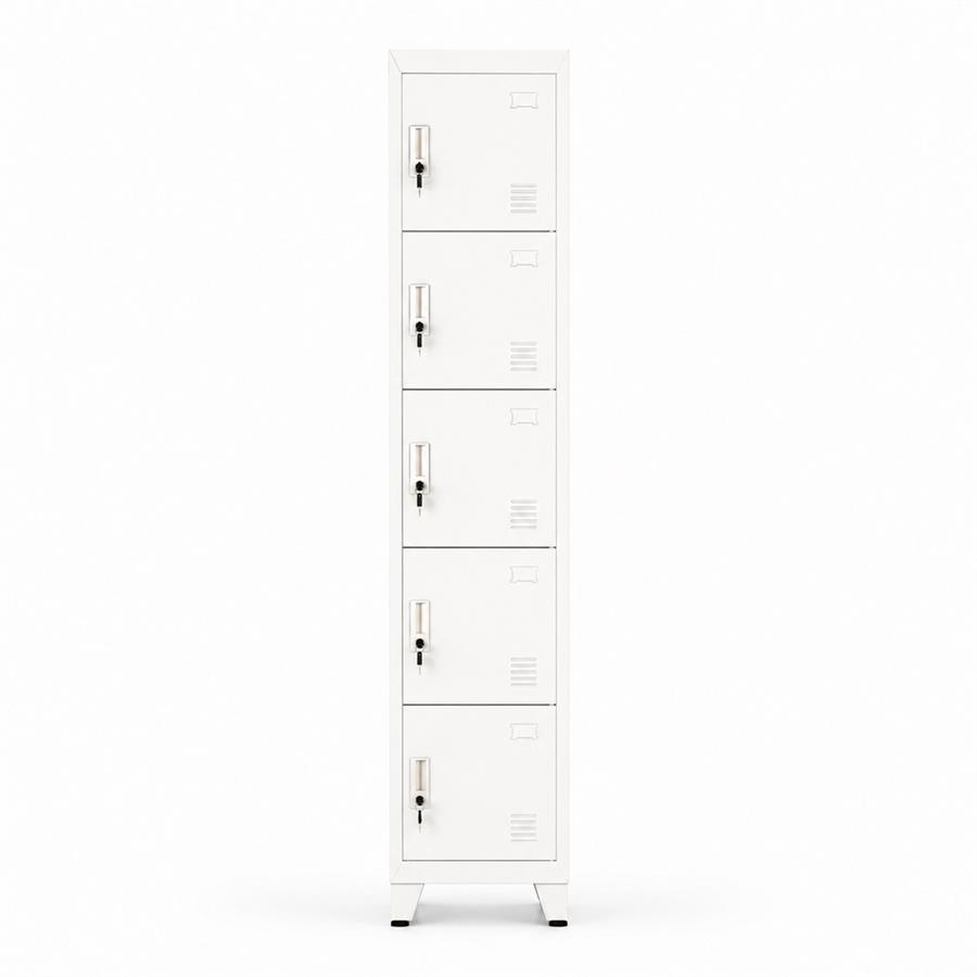 Armadio metallico bianco 38x45x190 cm - Yumi