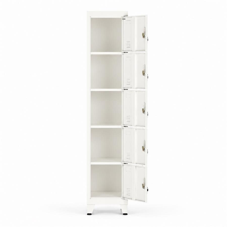Armadio metallico bianco 38x45x190 cm - Yumi