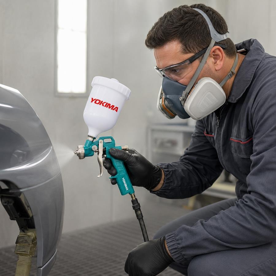 Kit pneumatico 8 pezzi per compressore con pistole e accessori - Yokima