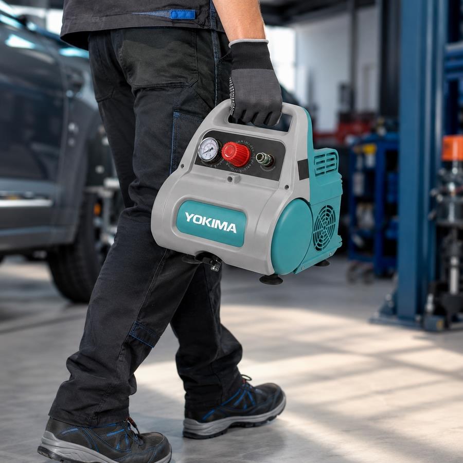 Compressore aria portatile Yokima 6L oil free 0,85 kW 8 bar