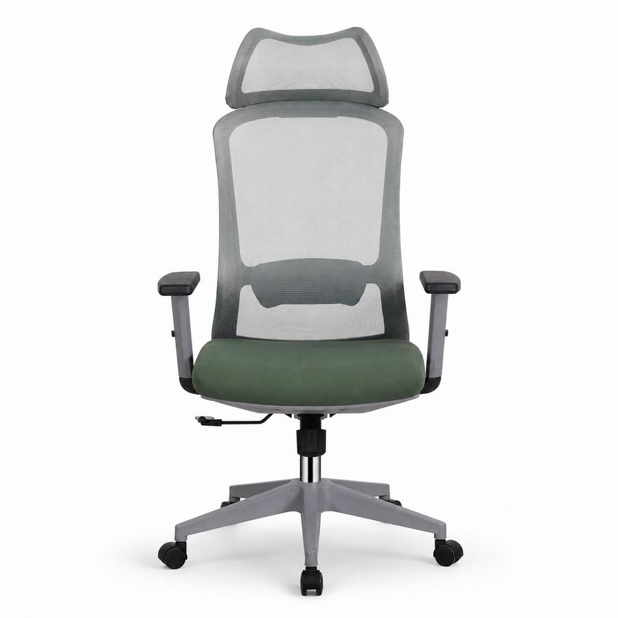 Sedia ufficio ergonomica in rete verde 65x67x115-125 cm - Jeff