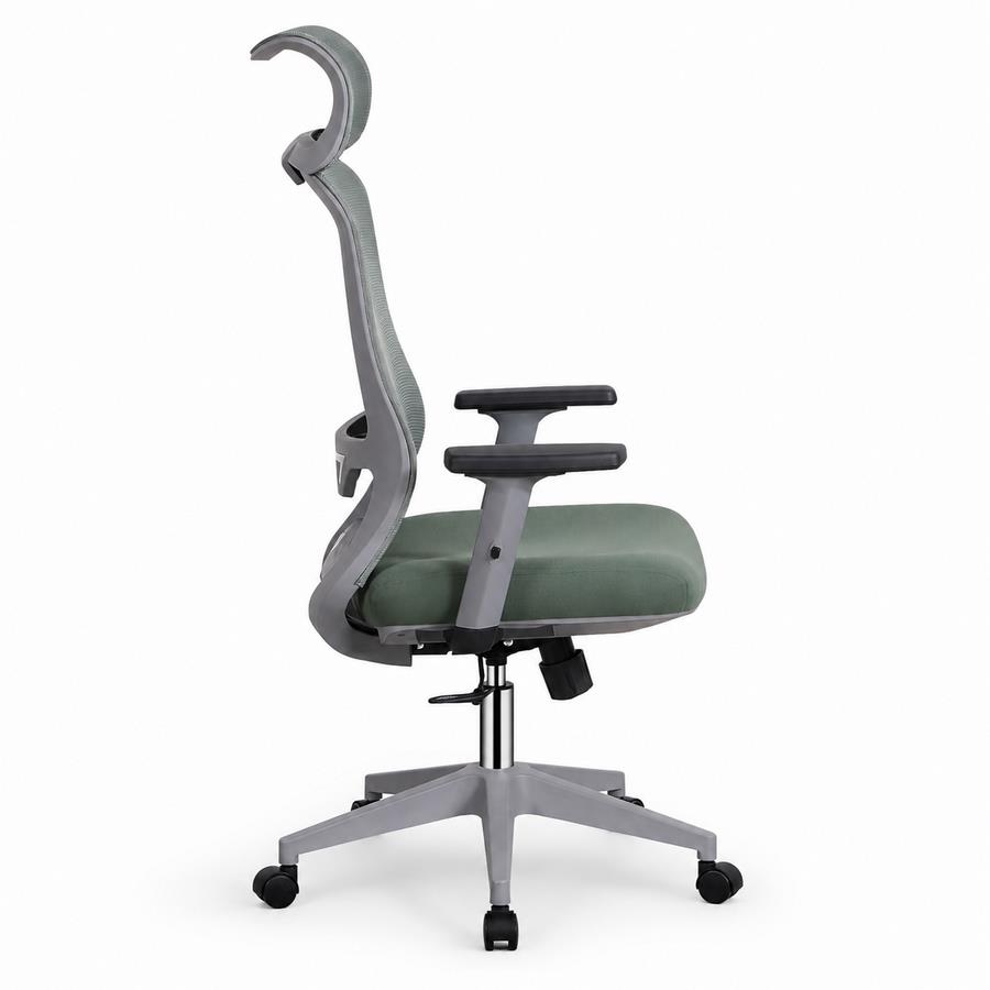 Sedia ufficio ergonomica in rete verde 65x67x115-125 cm - Jeff