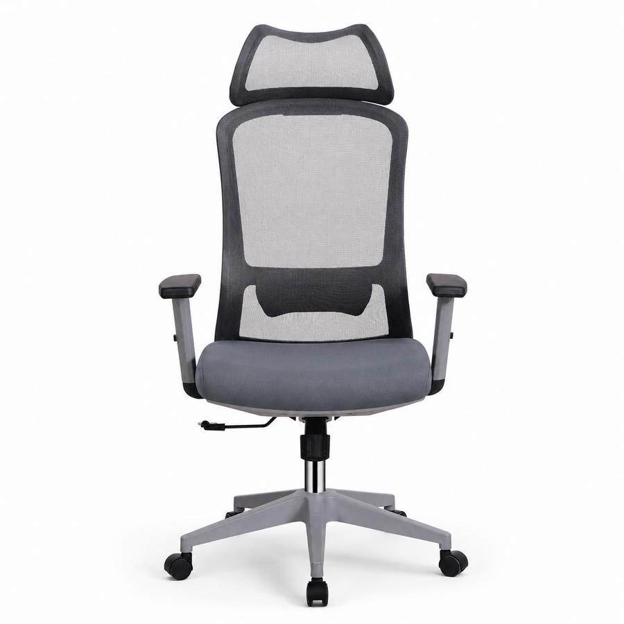 Sedia ufficio ergonomica in rete grigio scuro 65x67x115-125 cm - Jeff