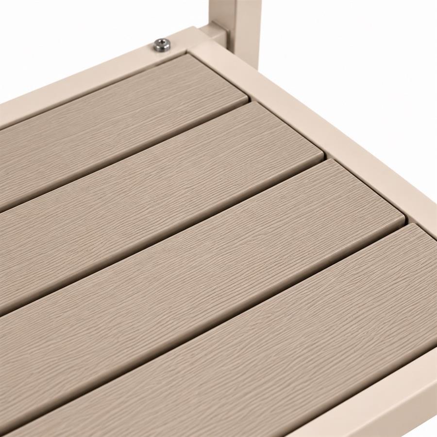 Set 2 sedie da giardino HDPE e metallo tortora 60x54x89 cm - Andy