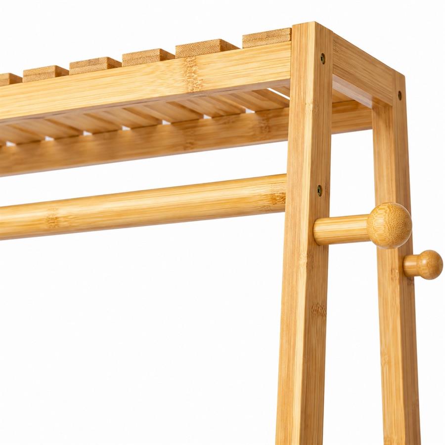 Appendiabiti in bambù con ripiani 80x43,5x118 cm - Samoa