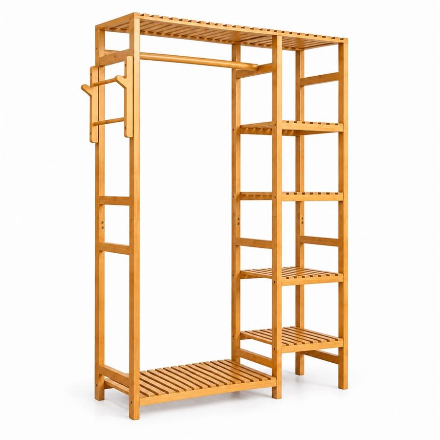 Appendiabiti guardaroba in bambù 90x30x155 cm - Hoi