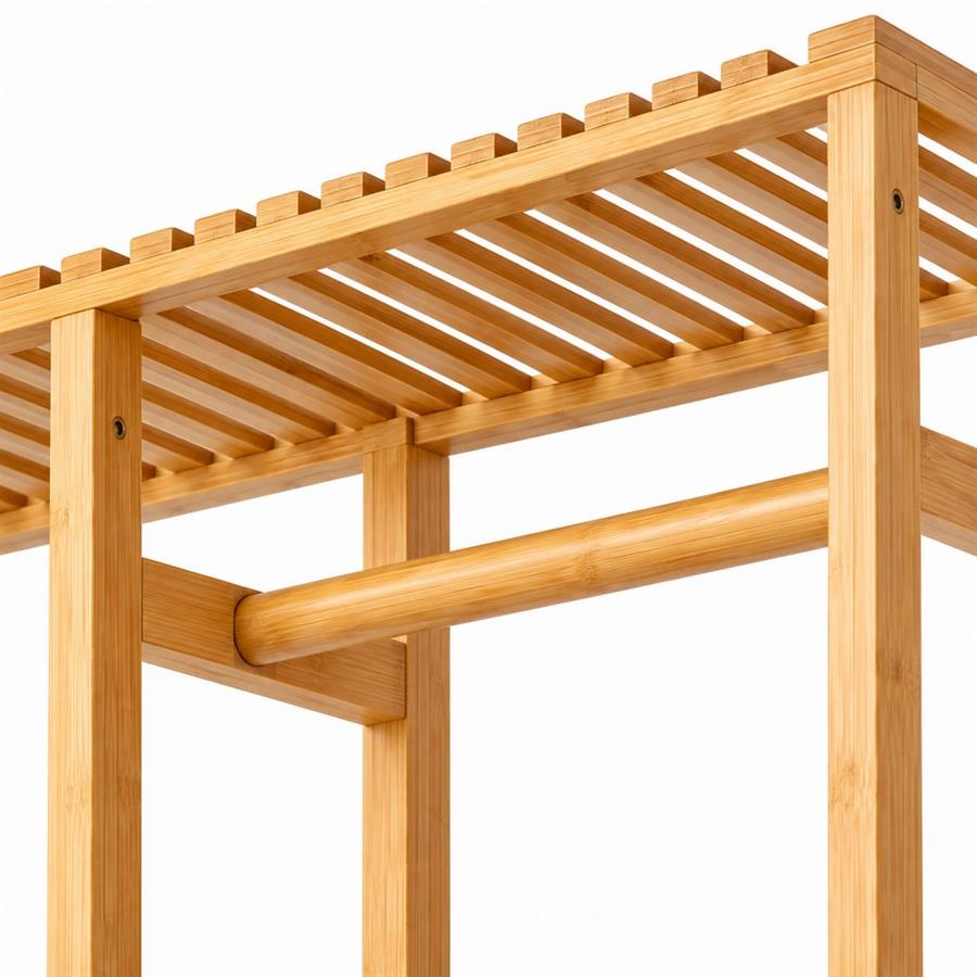 Appendiabiti guardaroba in bambù 90x30x155 cm - Hoi