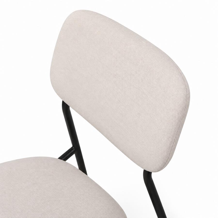 Set 4 sedie imbottite in tessuto beige - Hani