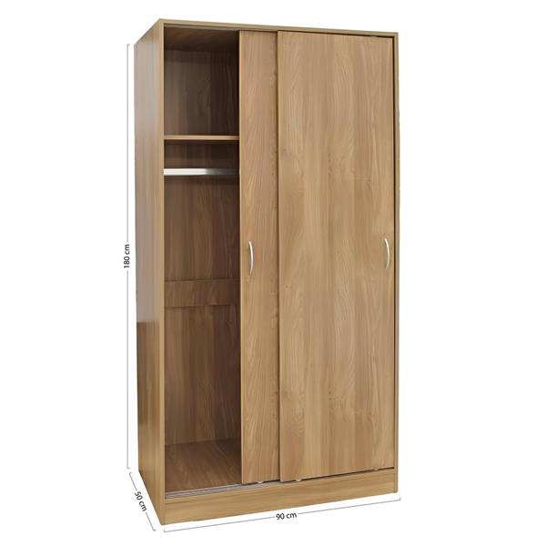 Armadio a 2 ante scorrevoli 90x50x180 cm