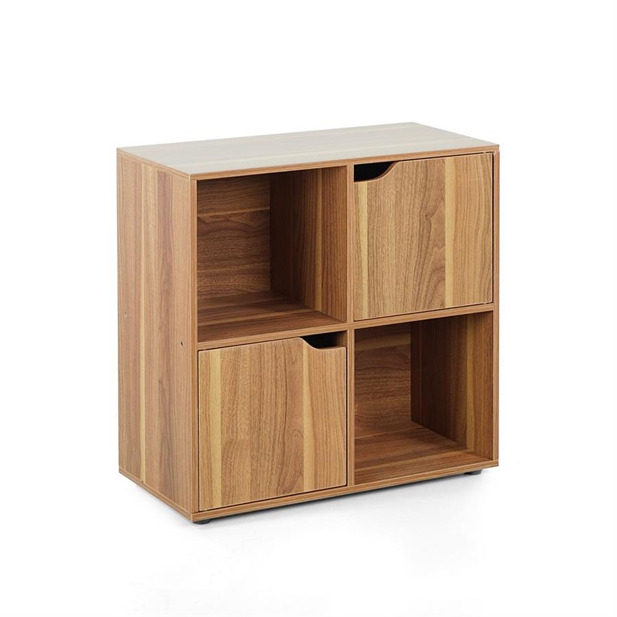 Mobile libreria 4 cubi in legno naturale