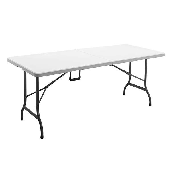 Tavolo richiudibile salvaspazio 152x74,5x72 cm bianco liscio