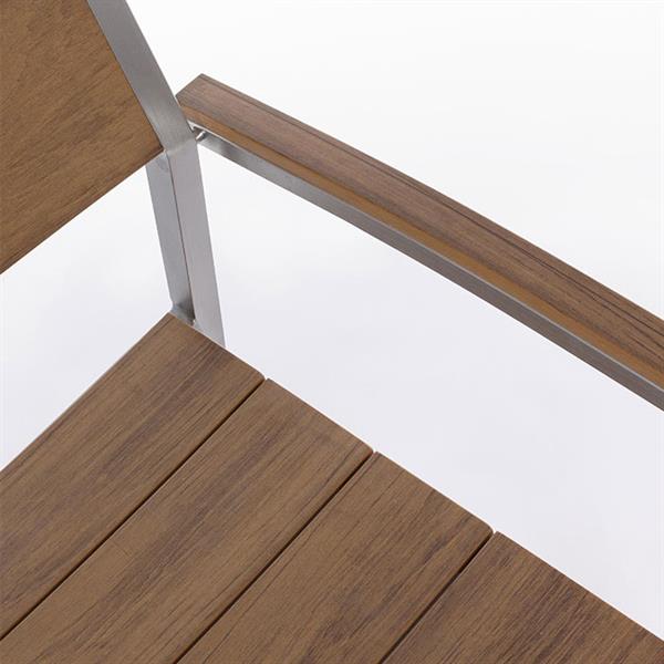 Sedia esterno in alluminio e legno naturale Otis