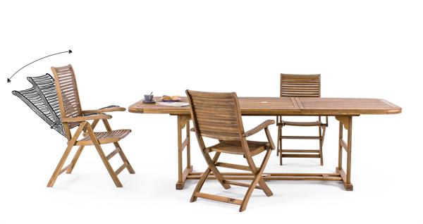 Tavolo in legno di acacia oliata allungabile 150-200cm Noemi