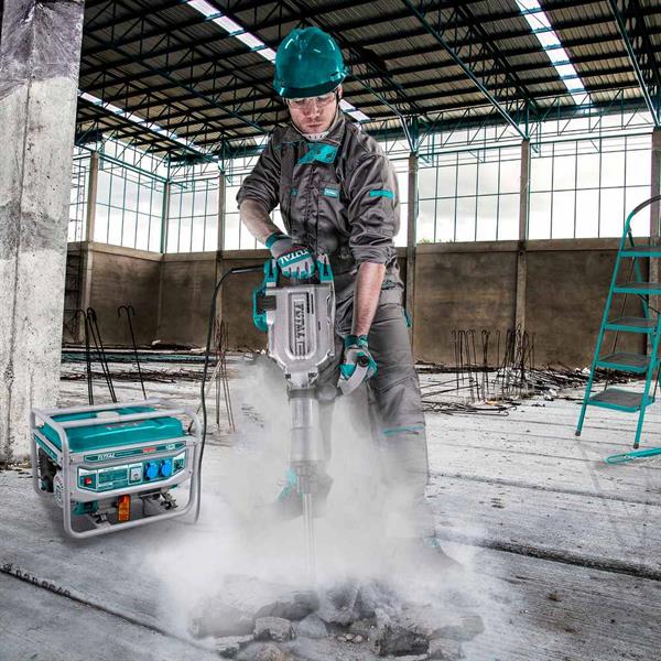 Martello demolitore SDS Hex da 1700W potenza 50J con 2 scalpelli e valigetta
