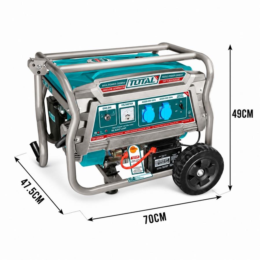 Generatore a benzina carrellato da 3,5kW con raffreddamento ad aria