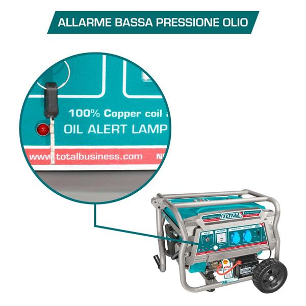 Generatore a benzina carrellato da 3,5kW con raffreddamento ad aria